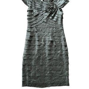 Elegant Gray Layered Dress